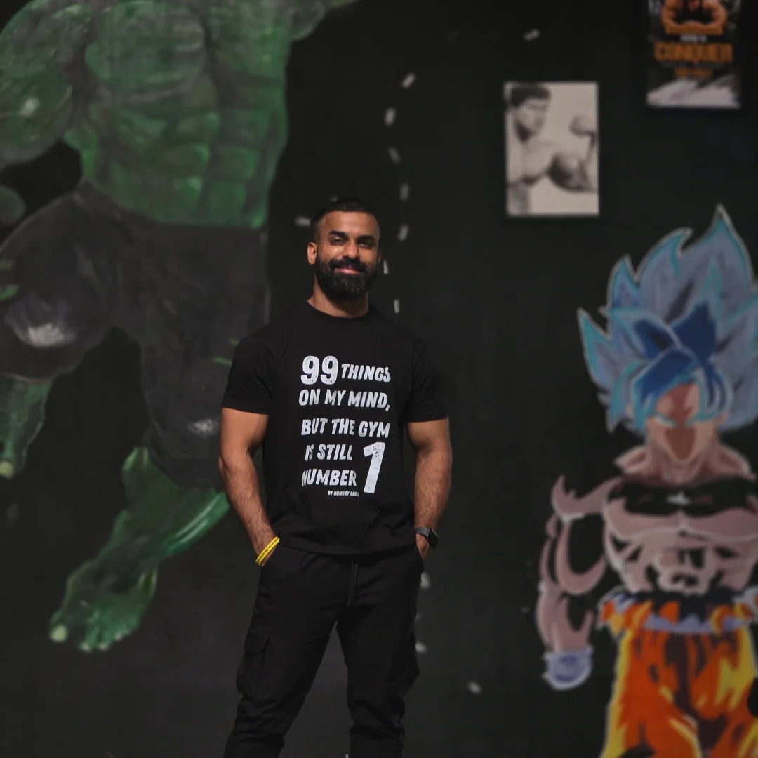 Gym T-Shirt for Men – 99 Things, Gym Is Number 1 Hungry Eagle