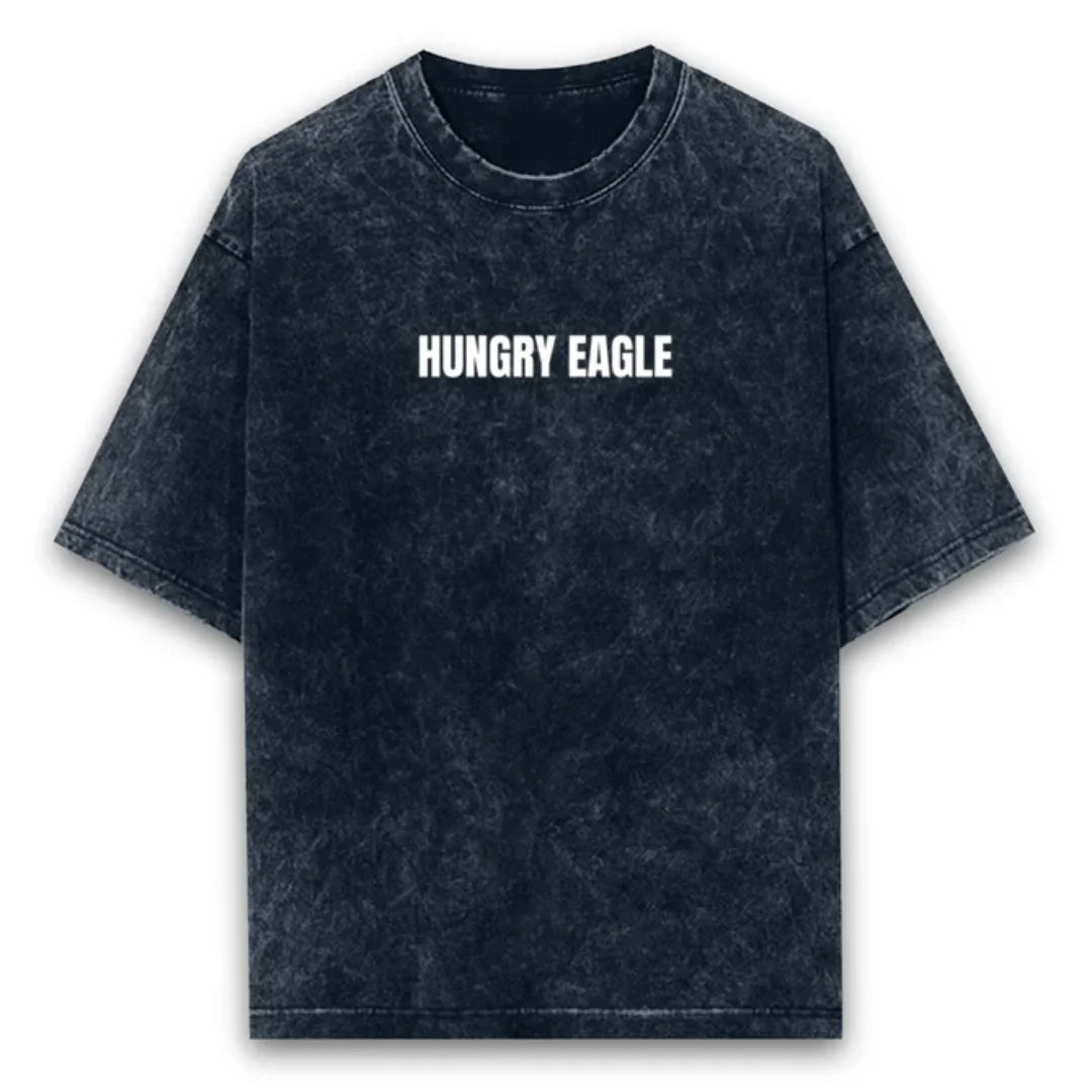 Hungry Eagle Acid Wash Oversized T-Shirts - 250 GSM Hungry Eagle
