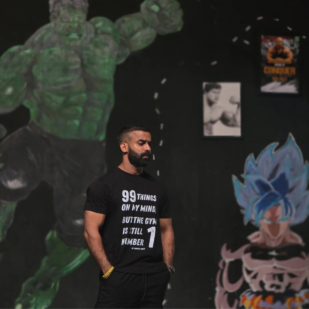 Gym T-Shirt for Men – 99 Things, Gym Is Number 1 Hungry Eagle