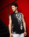 Dark Seraph Sleeveless Oversized T-Shirt – Black