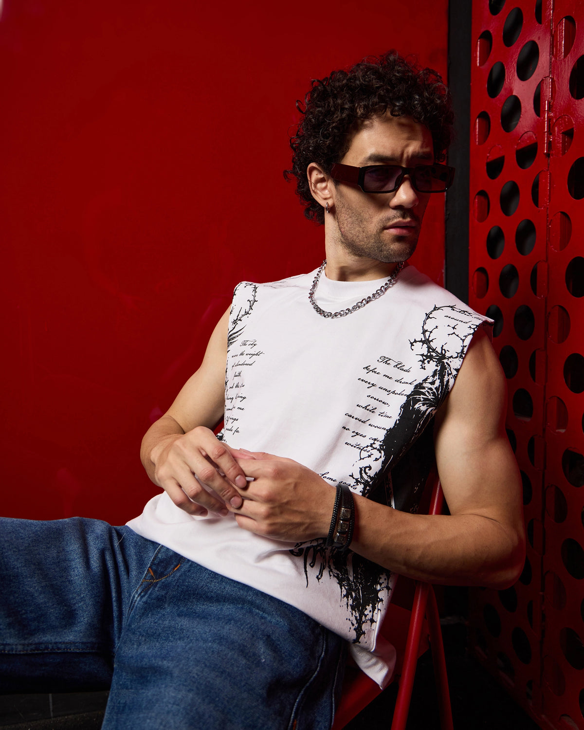 Fallen Wings Sleeveless T-Shirt – White
