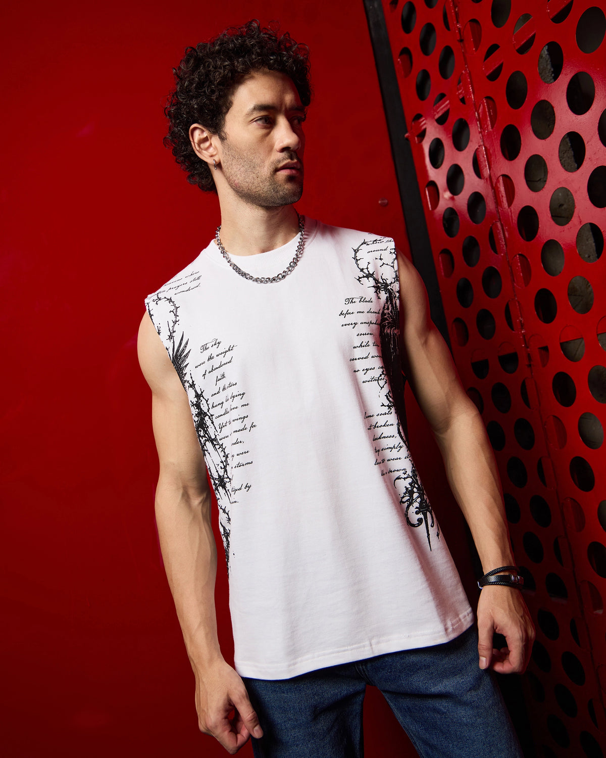 Fallen Wings Sleeveless T-Shirt – White