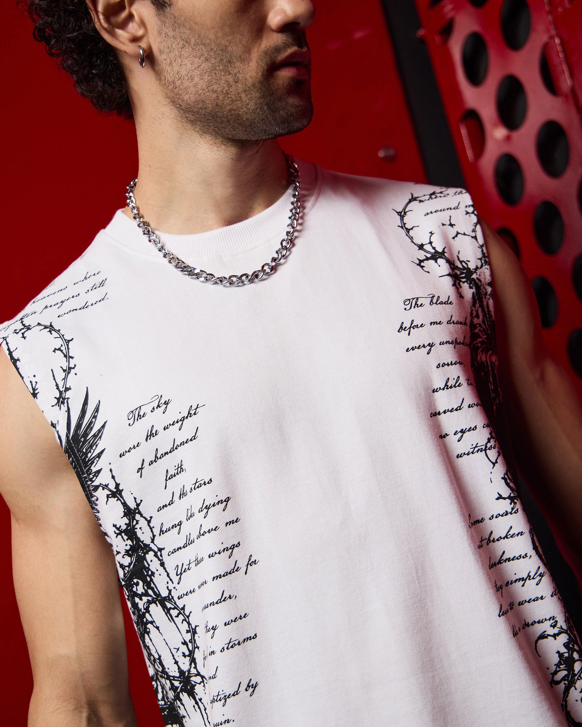 Fallen Wings Sleeveless T-Shirt – White