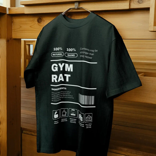 GYM RAT – Gym T-Shirt for 100% Natural Lifters Hungry Eagle