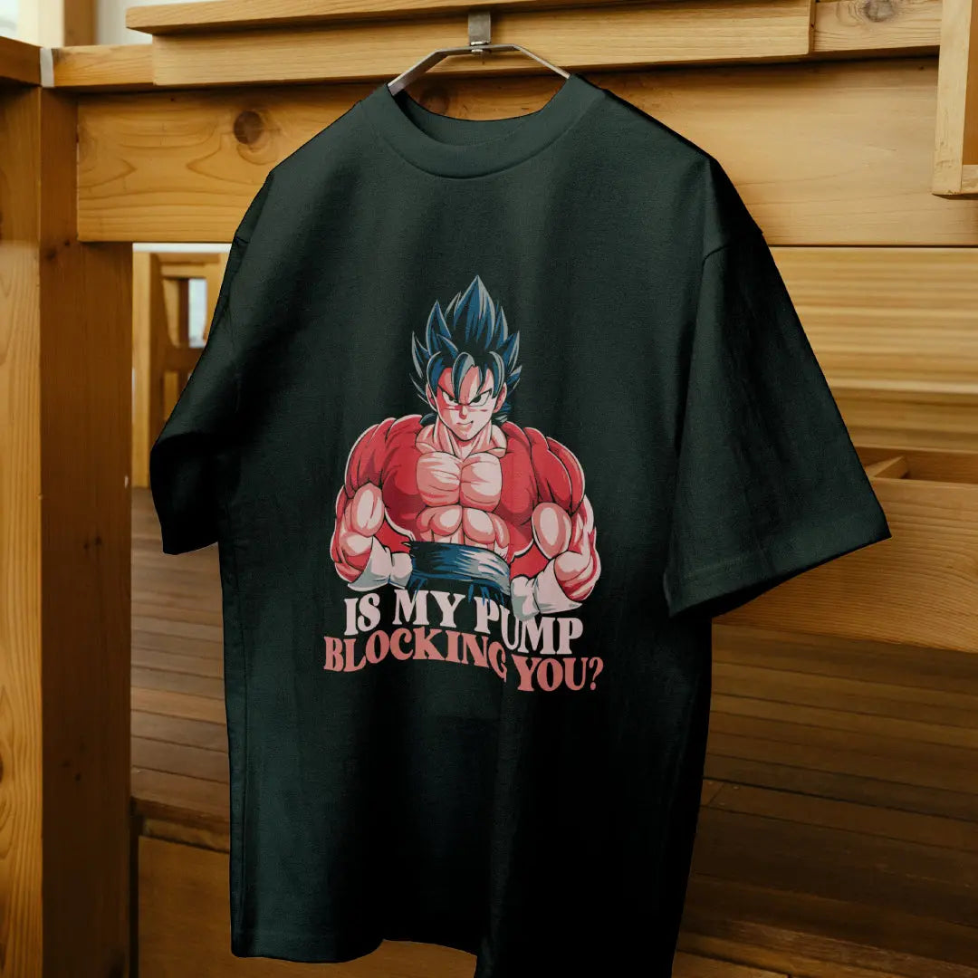 Goku Gym T-Shirt for Men – Is My Pump Blocking You? Hungry Eagle