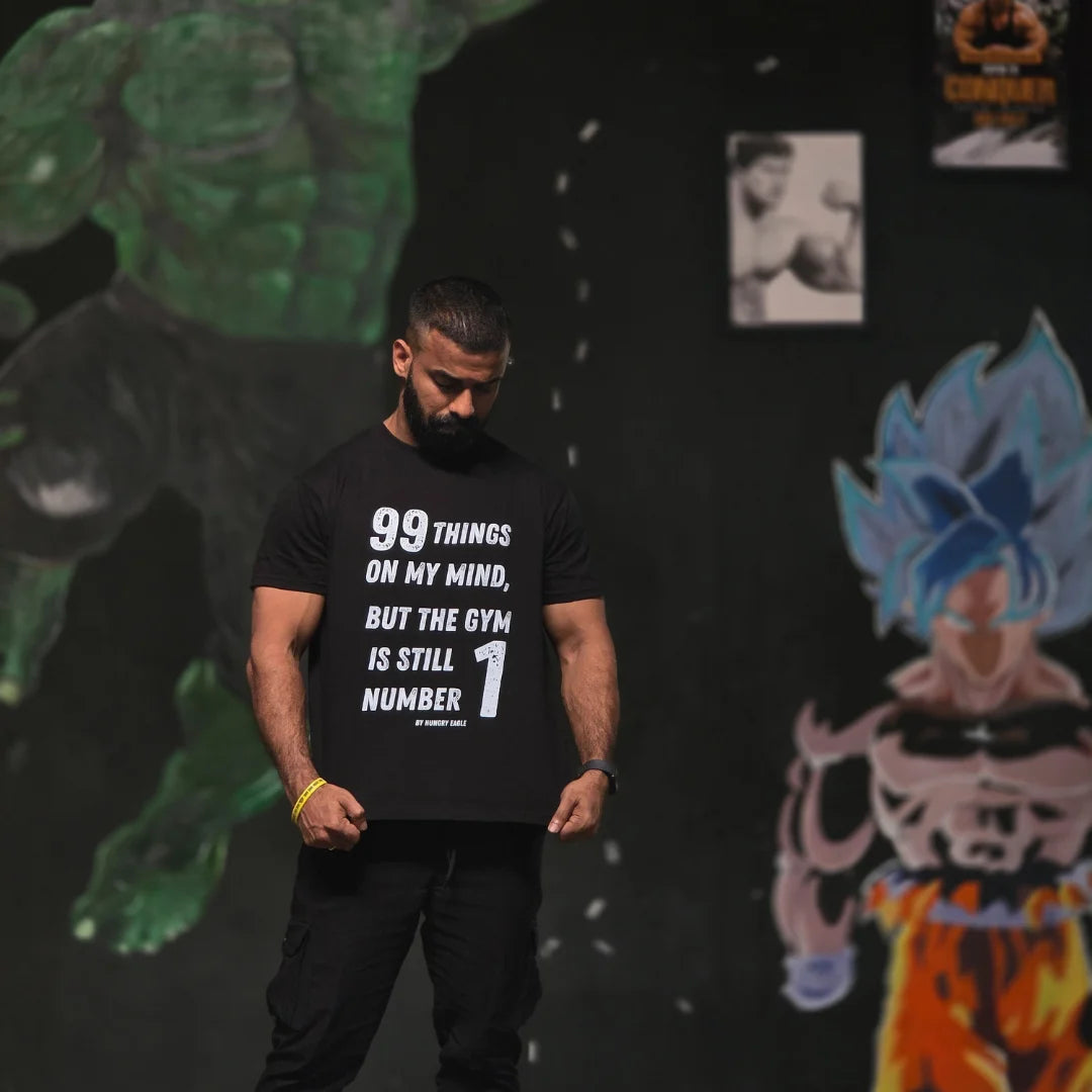 Gym T-Shirt for Men – 99 Things, Gym Is Number 1 Hungry Eagle