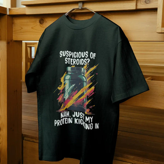 Gym T-Shirt for Men – Just Protein, No Steroids Hungry Eagle