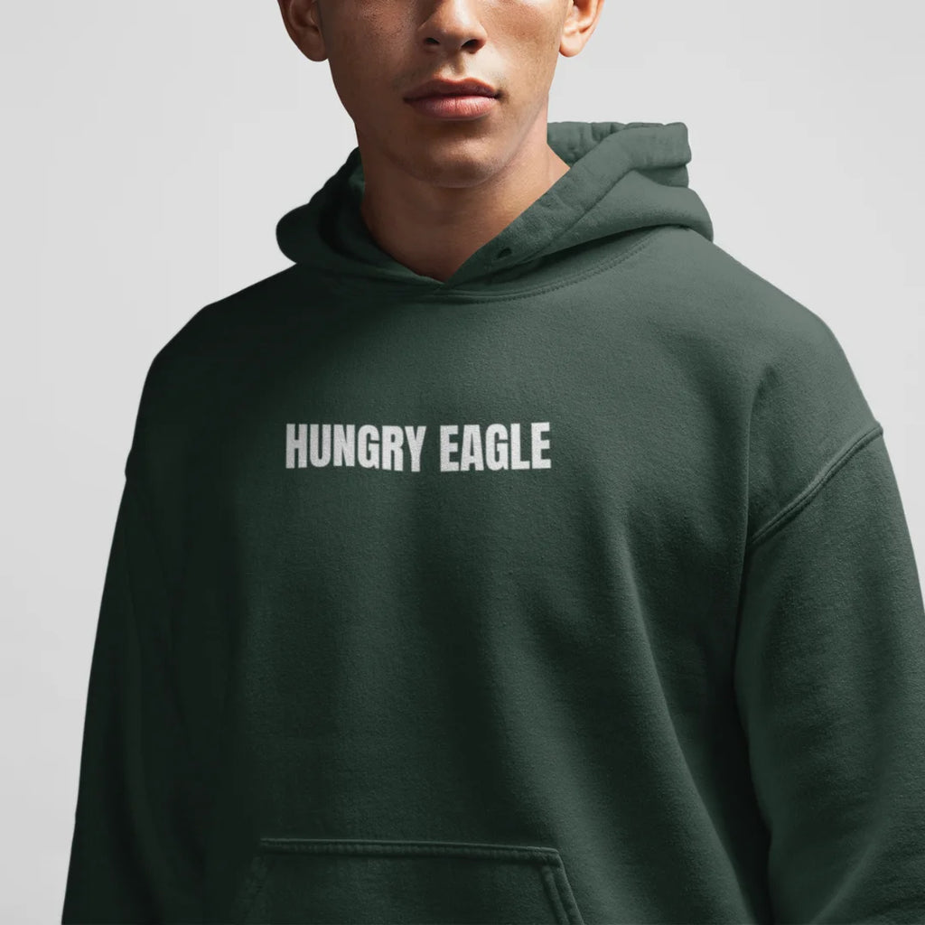 I'm Not Here to Talk - Gym Hoodie for Men 400 GSM Hungry Eagle
