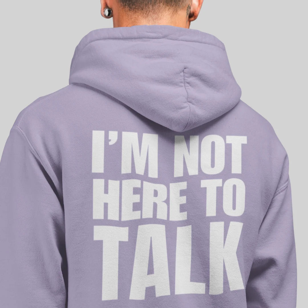 I'm Not Here to Talk - Gym Hoodie for Men 400 GSM Hungry Eagle