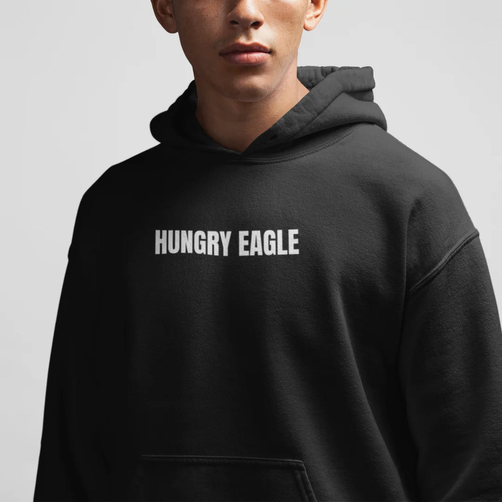 I'm Not Here to Talk - Gym Hoodie for Men 400 GSM Hungry Eagle