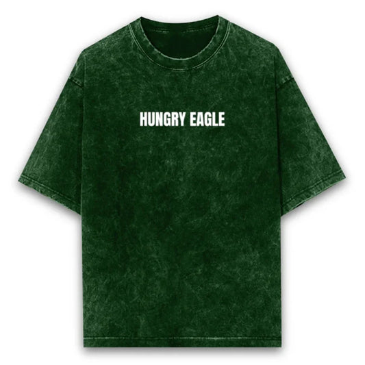 Hungry Eagle Acid Wash Oversized T-Shirts - 250 GSM Hungry Eagle