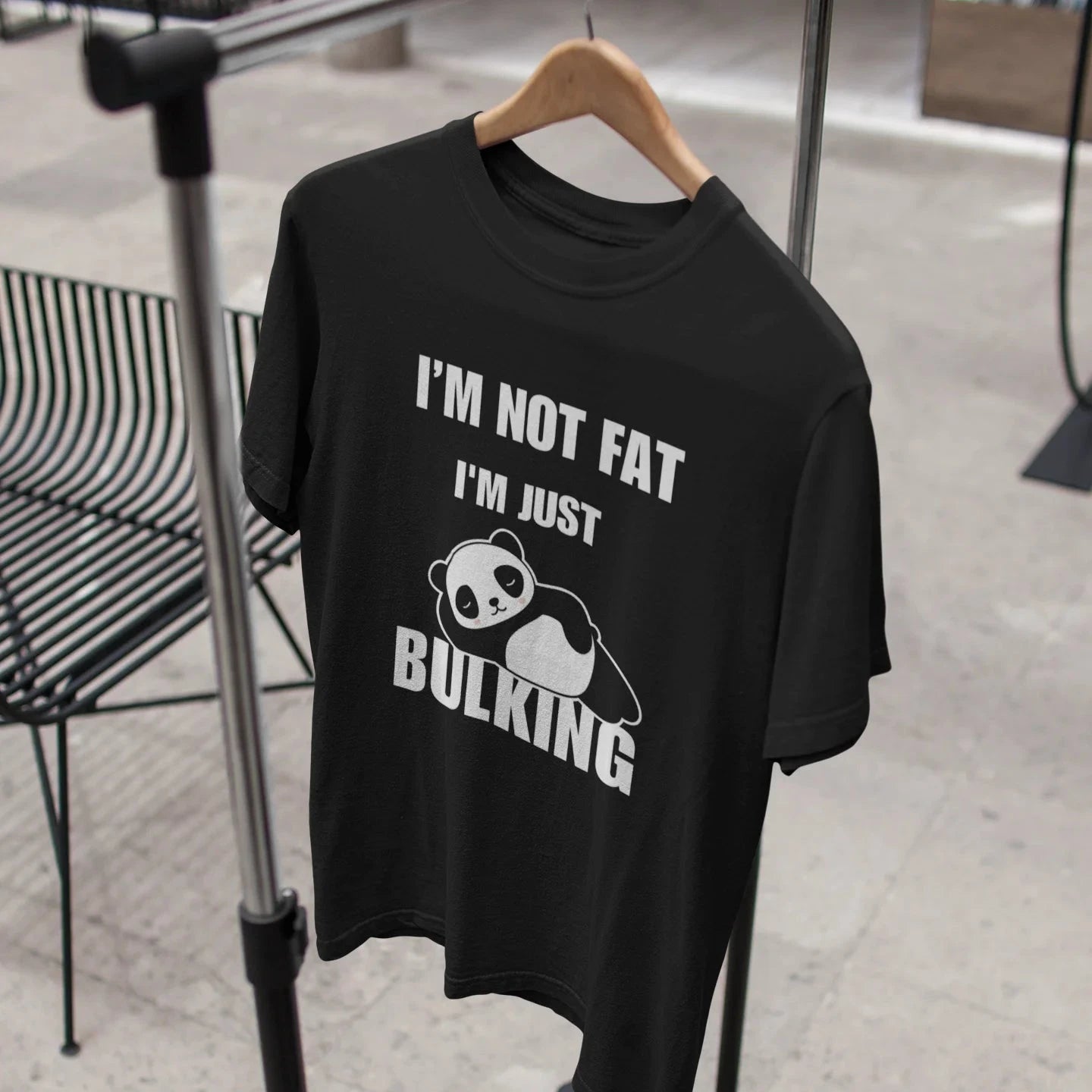 I'M NOT FAT – Gym T-Shirt for Men in Bulking Phase Hungry Eagle