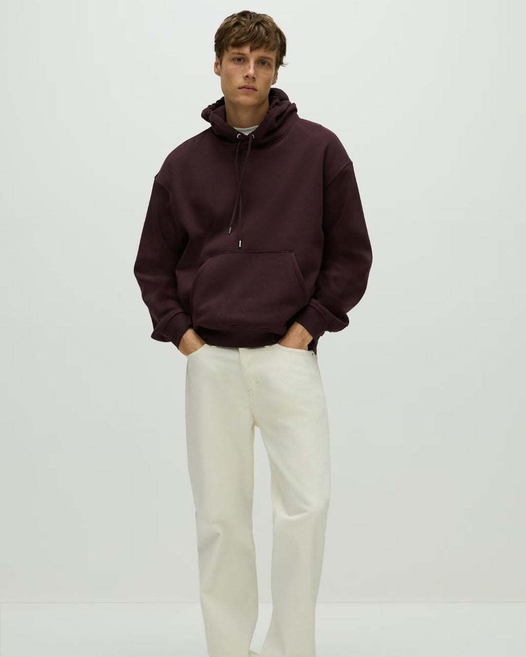 Maroon Plain Hoodie