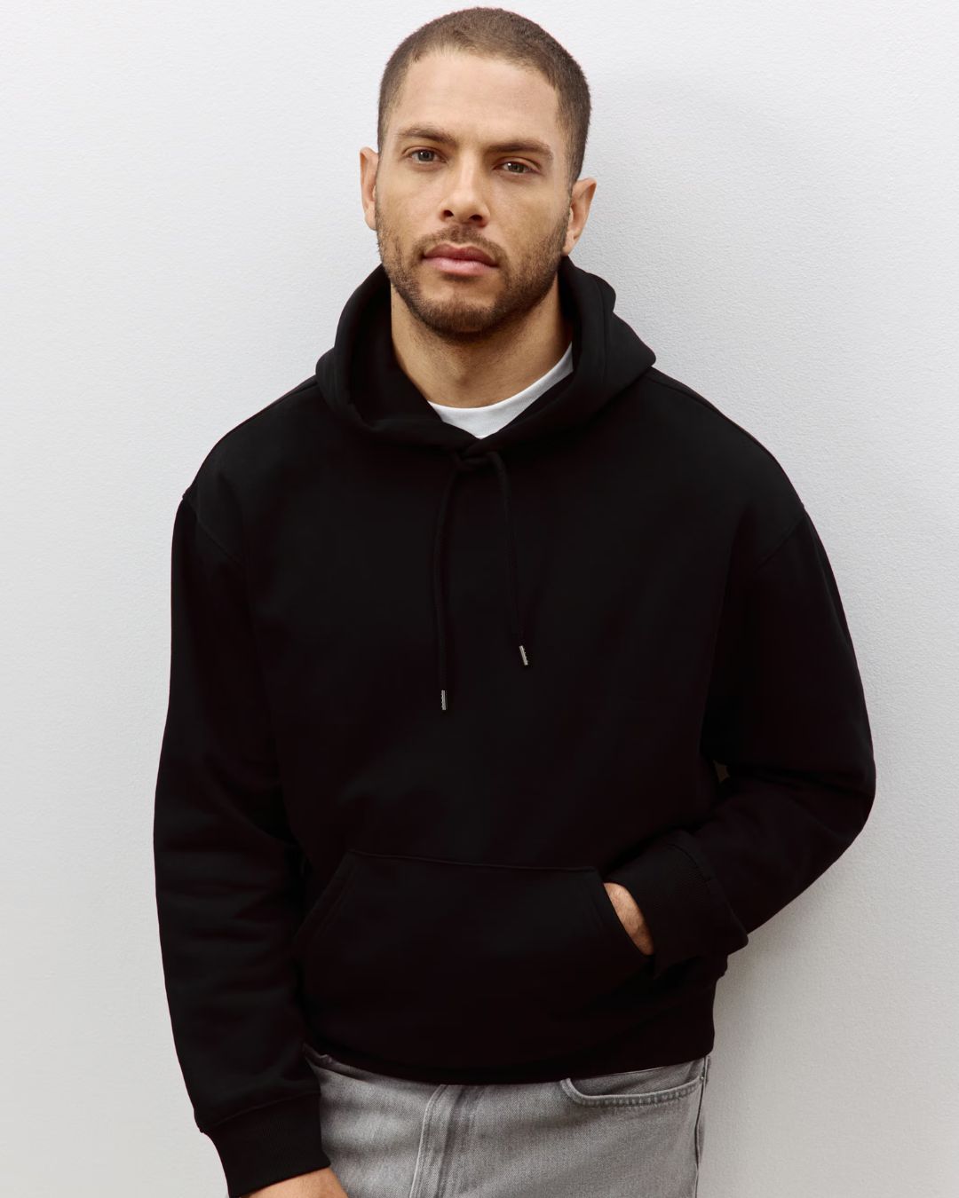 Black Plain Hoodie