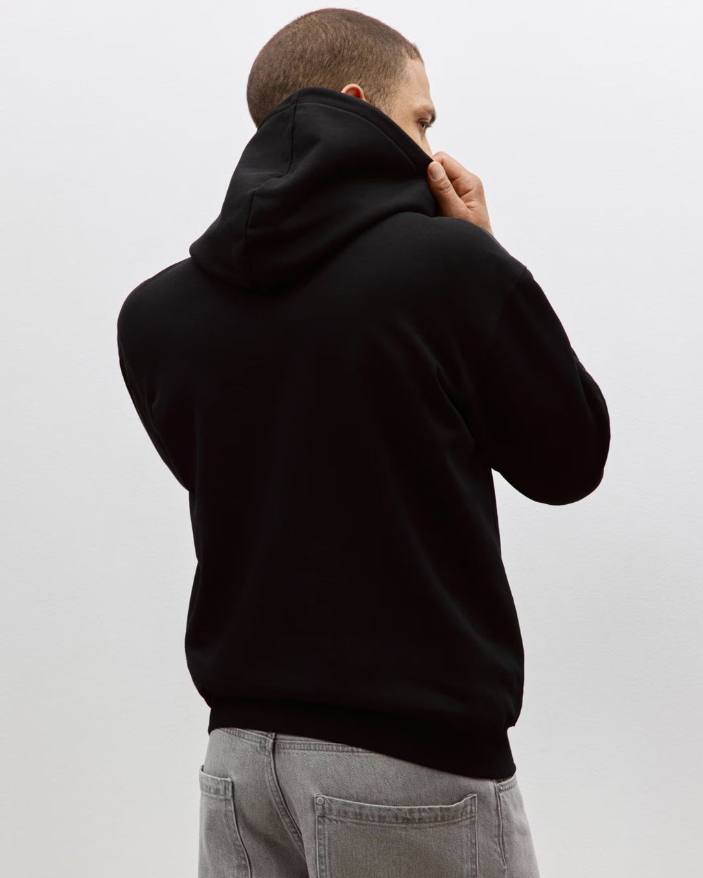 Black Plain Hoodie