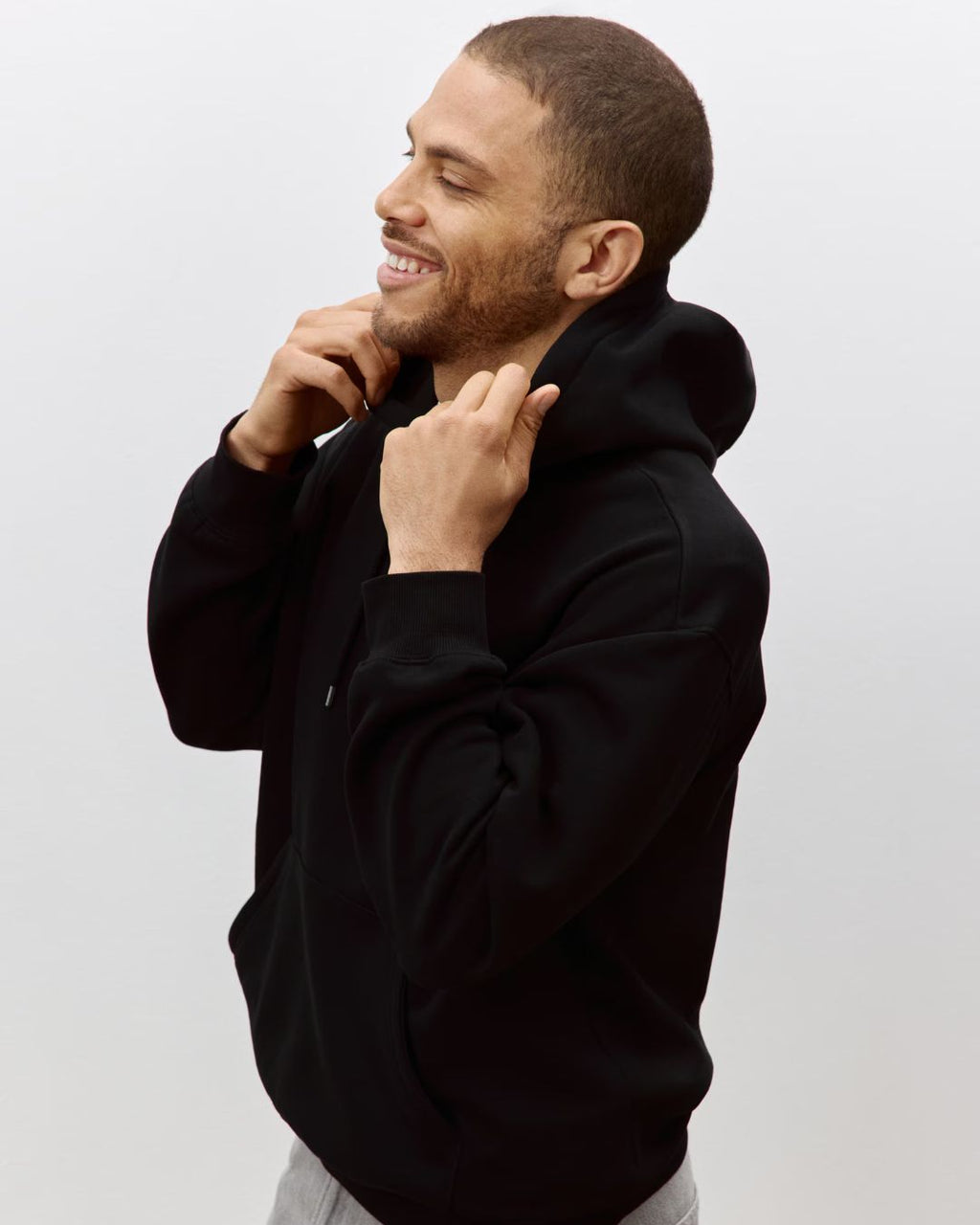 Black Plain Hoodie