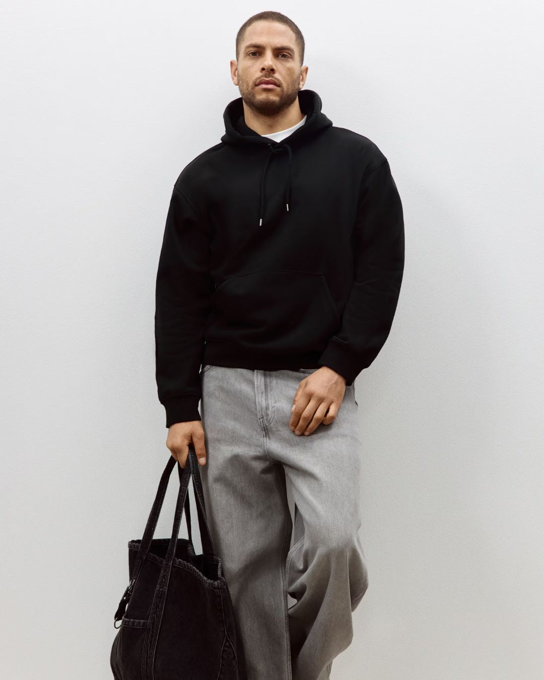Black Plain Hoodie