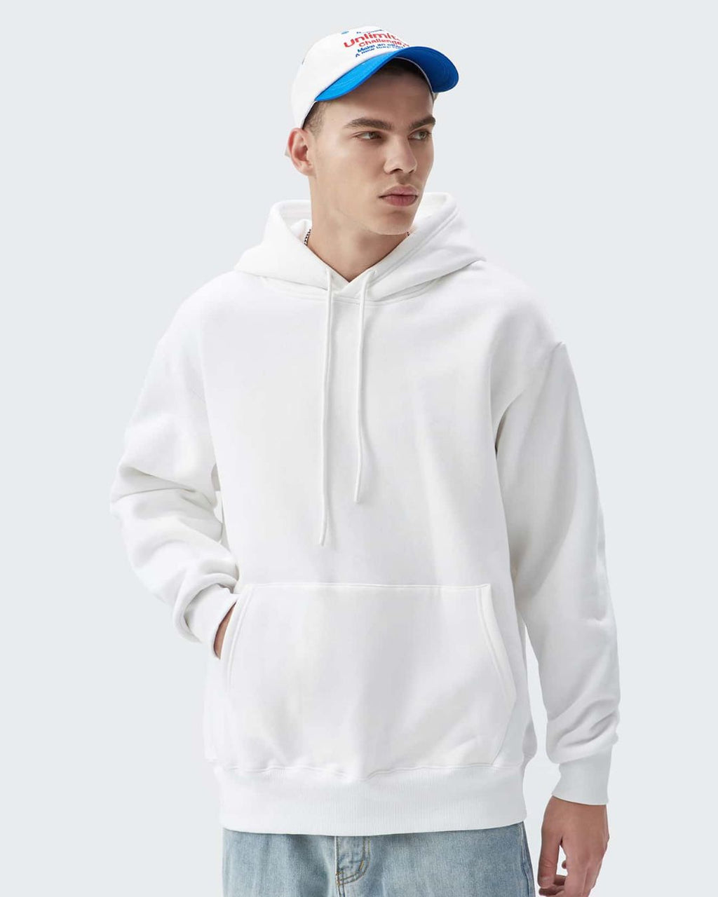 Plain Hoodie - White