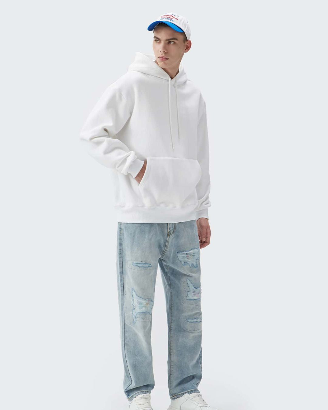 Plain Hoodie - White