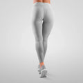 High Waisted Gym Leggings - White & Grey Gradient - Stretchable with Pocket Hungry Eagle